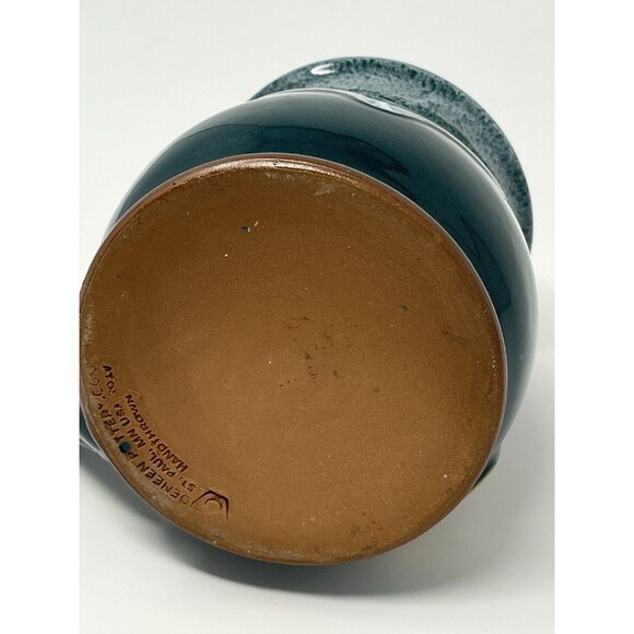 Deneen Pottery Lake Toxaway Greystone Inn NC Drip Green Cup Mug Handthrown USA - Picture 12 of 14